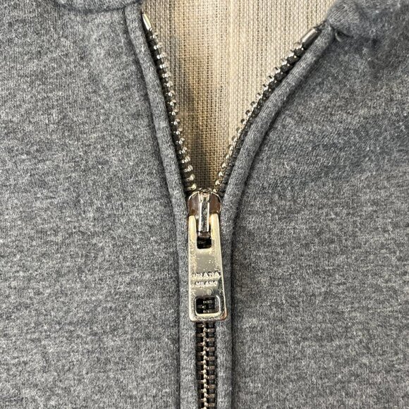 PRADA GRAY HOOD TRACK JACKET S - Picture 10 of 16